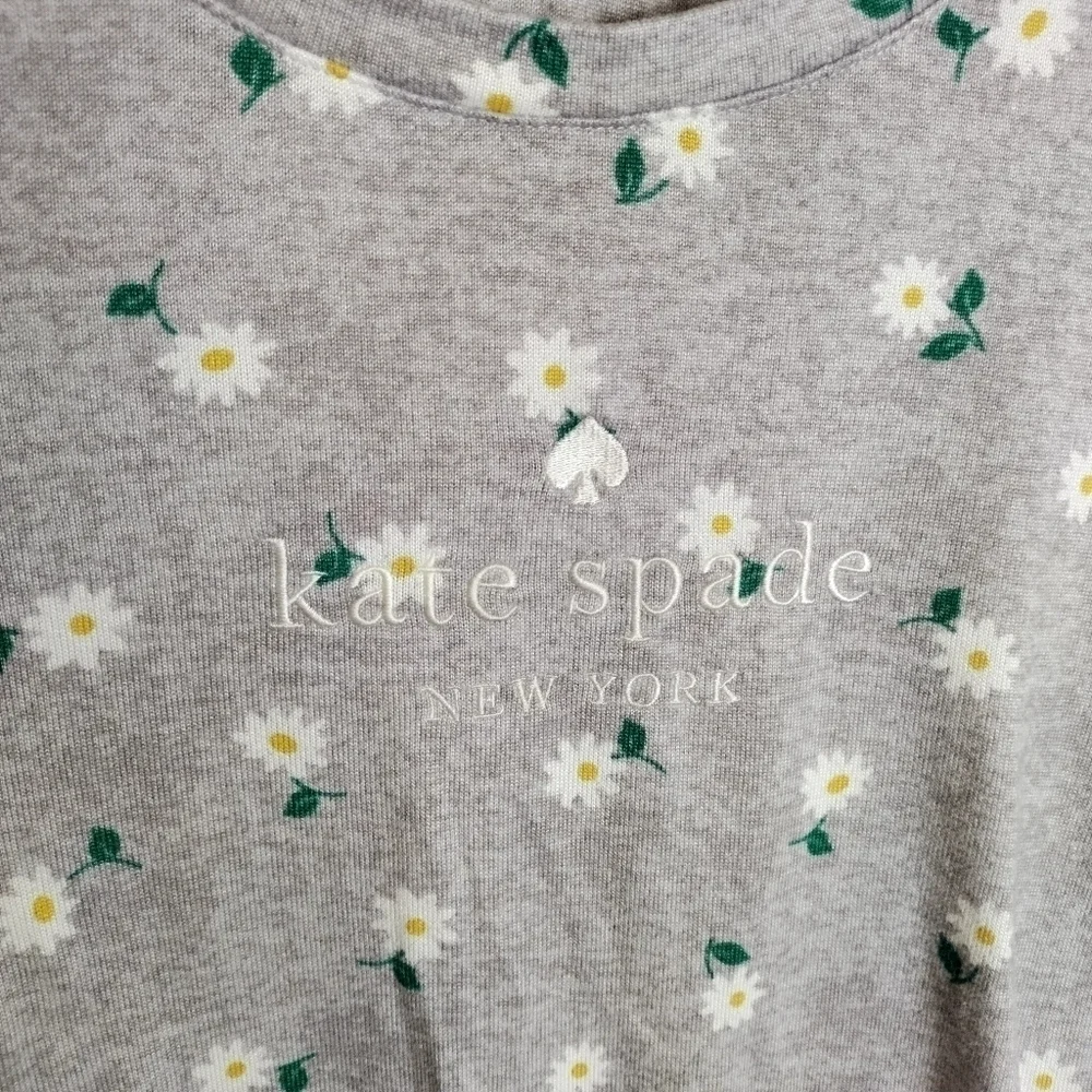 Kate Spade new York Daisy crew neck floral sweater sz M